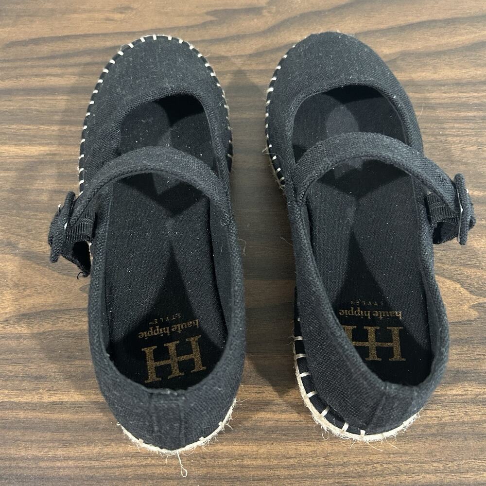 Haute Hippie Cecily‎ Women’s Shoes Espadrilles Mary Jane Black Size 8.5 M Flats - Picture 4 of 7